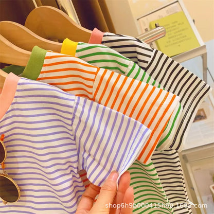 Cotton Summer Striped Tee - SnugBubs Australia