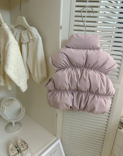 Autumn/Winter Baby Girl Solid Color Warm Puffer Vest SnugBubs Australia