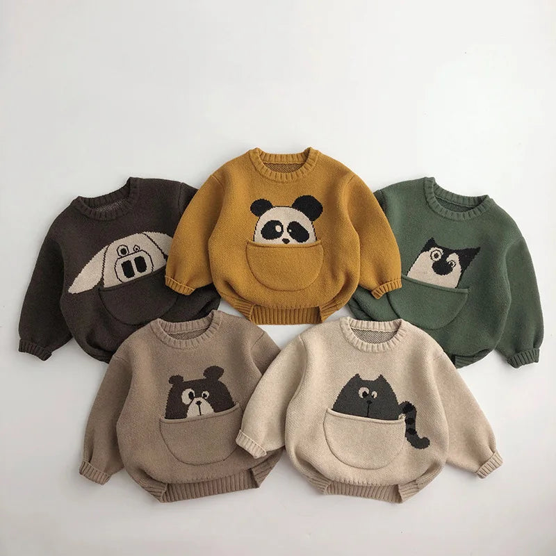 Children’s Cartoon Pullover Sweater SnugBubs Australia