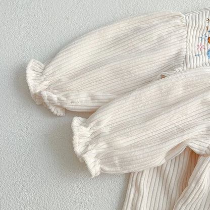 Long Sleeve Embroidered Princess Dress SnugBubs Australia