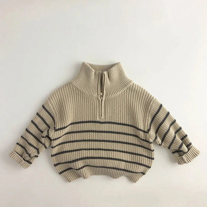 Kids’ Striped Turtleneck Sweater SnugBubs Australia