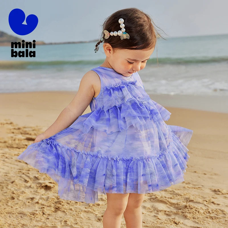 Mini Bala Girls Artistic Mesh Dress SnugBubs Australia
