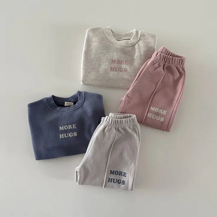 Cute Letter Print Sweatshirt & Pants 2-Piece Outfit SnugBubs Australia