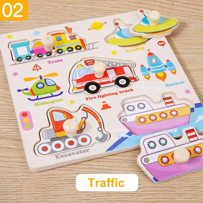 Montessori Wooden Puzzle Collection