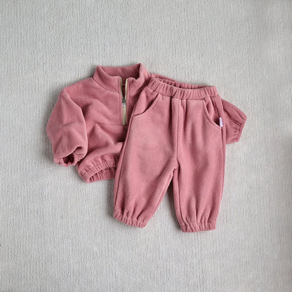 Baby Teddy Fleece Hoodie Set - SnugBubs Australia
