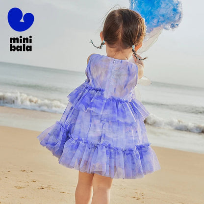 Mini Bala Girls Artistic Mesh Dress SnugBubs Australia