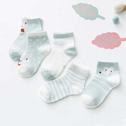 5Pairs/lot 0-2Y Infant Baby Socks Baby Socks for Girls Cotton Mesh Cute Newborn Boy Toddler Socks Baby Clothes Accessories SnugBubs Australia