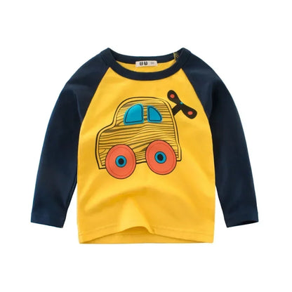 Boys Long Sleeve Car Graphic Tee - SnugBubs Australia