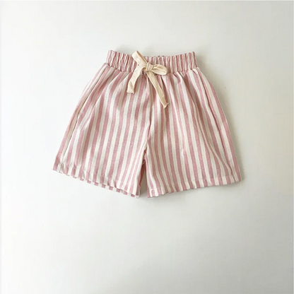 Hemp Cotton Striped Boys' Shorts SnugBubs Australia