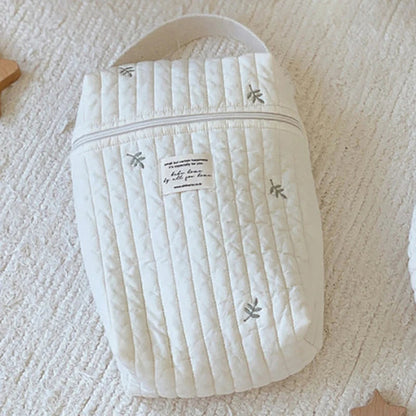 Embroidered Mommy Bag Hangable Stroller Zipper Portable Diaper Wet Bag Storage Bag SnugBubs Australia