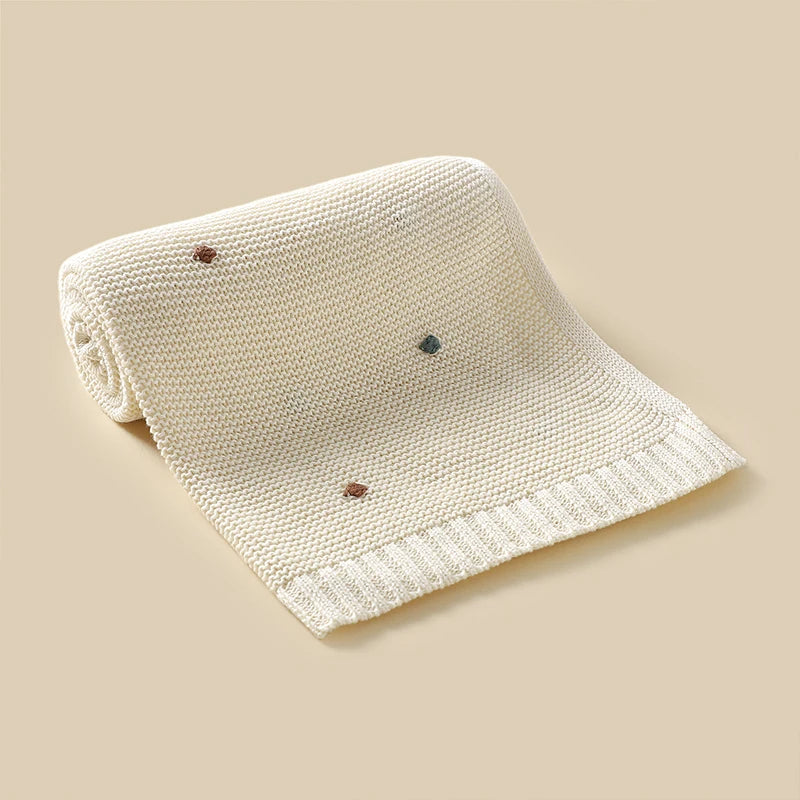 Breathable Cotton Knit Baby Blanket SnugBubs Australia