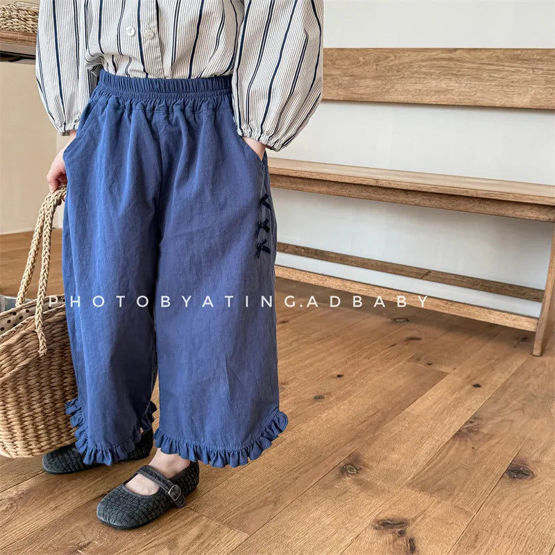 Baby Girl Wide Ankle Length Pants SnugBubs Australia