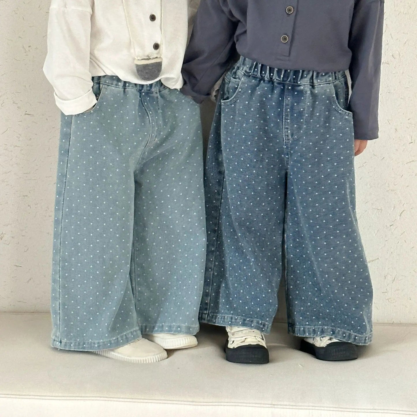 Wide-Leg Denim Pants SnugBubs Australia