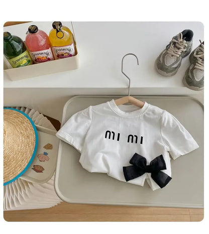 Cute Girls Bow T-Shirt SnugBubs Australia