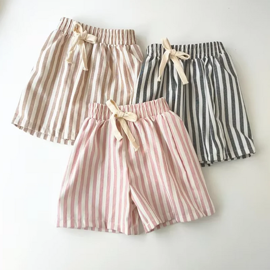 Hemp Cotton Striped Boys' Shorts SnugBubs Australia