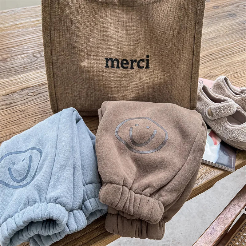 Cute Cartoon Print Thickened Cotton Casual Trousers SnugBubs Australia