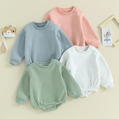 Fleece Solid Color Bubble Bodysuit Sweatshirt SnugBubs Australia
