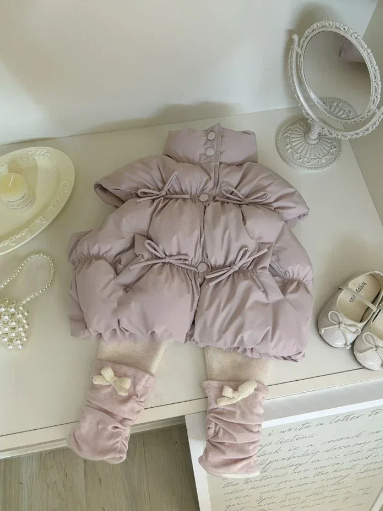 Autumn/Winter Baby Girl Solid Color Warm Puffer Vest SnugBubs Australia