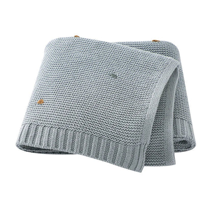 Breathable Cotton Knit Baby Blanket SnugBubs Australia