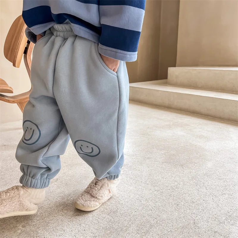 Cute Cartoon Print Thickened Cotton Casual Trousers SnugBubs Australia