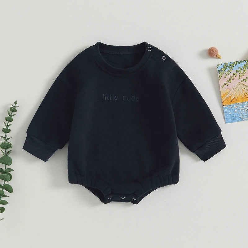Baby Boy Oversized Sweatshirt Romper SnugBubs Australia