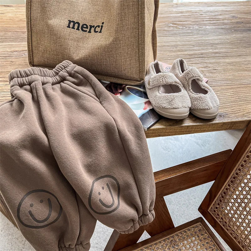 Cute Cartoon Print Thickened Cotton Casual Trousers SnugBubs Australia