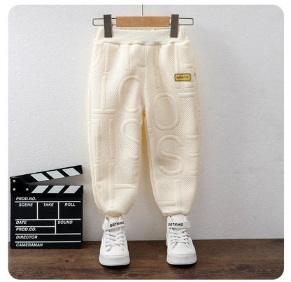 Children Sweatpants for Boys Girls Autumn Winter Thick Casual Pants Girl Student Loose Sports Pants Kawaii Letter Kids Trousers SnugBubs Australia