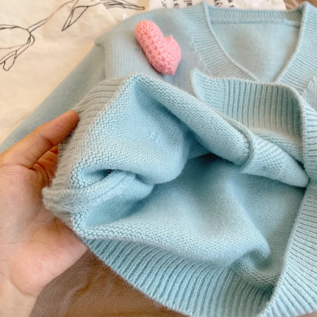 Girls Sweaters Coat Three-Dimensional Love Knitted Cardigan Jacket Autumn Winter Baby Girl Clothes Korean Kids Clothing 2-8Y SnugBubs Australia