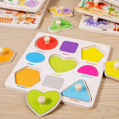 Montessori Wooden Puzzle Collection