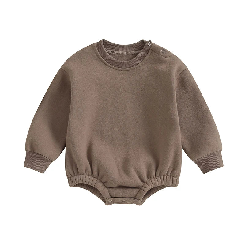 Fleece Solid Color Bubble Bodysuit Sweatshirt SnugBubs Australia