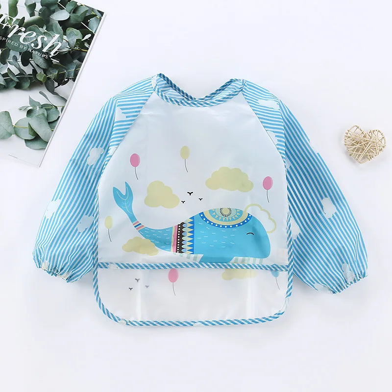 Baby Colorful Cartoon Waterproof Bib SnugBubs Australia