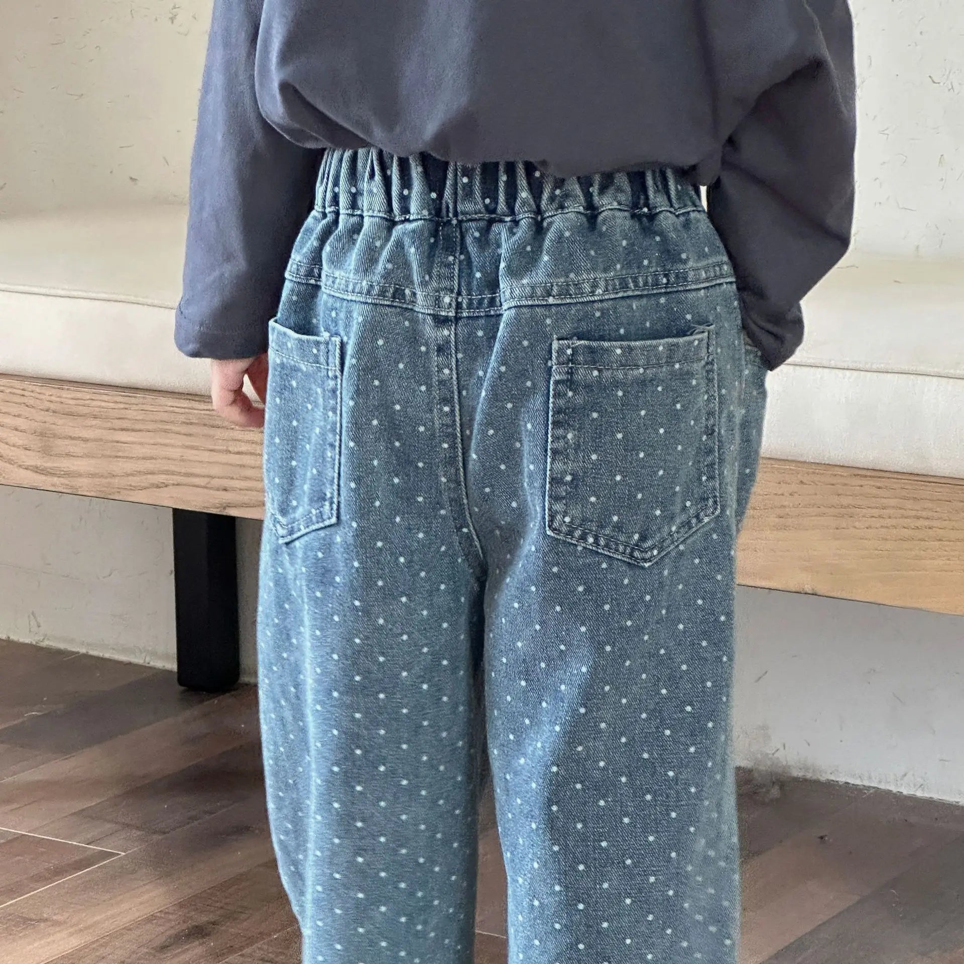 Wide-Leg Denim Pants SnugBubs Australia