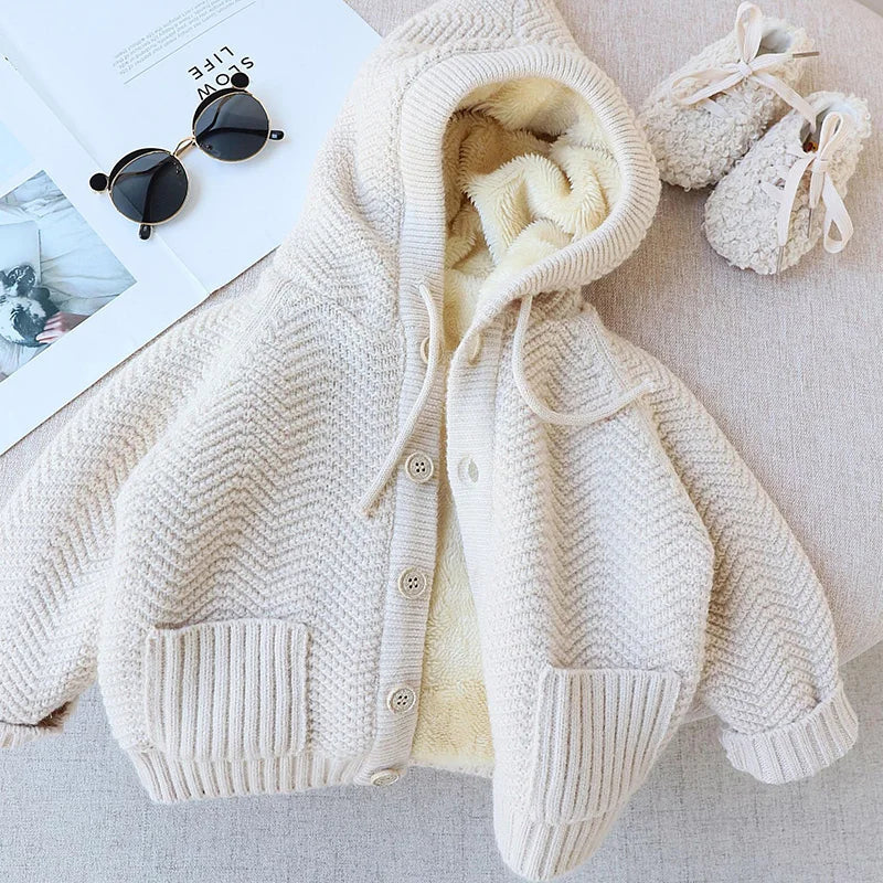 Cozy  Fur Lined Cardigan SnugBubs Australia