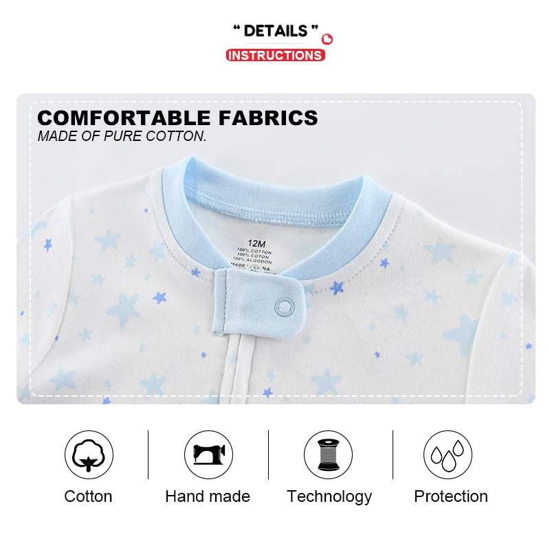 3 Pcs 100% Cotton Soft Zipper Onesies SnugBubs Australia