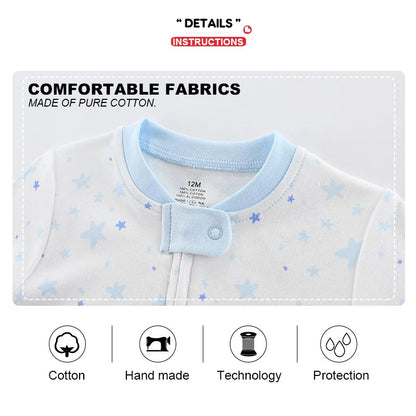 3 Pcs 100% Cotton Soft Zipper Onesies SnugBubs Australia