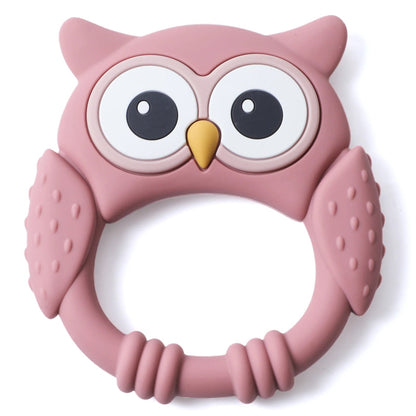 1PC Food Grade BPA Free Cartoon Owl Silicone Baby Teether SnugBubs Australia