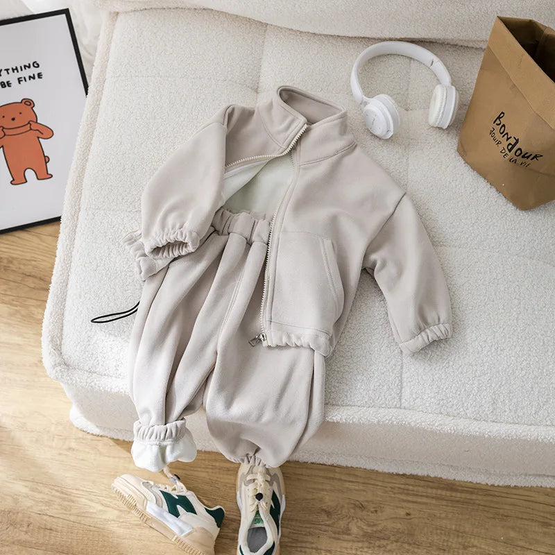 Toddler Fleece Clothing Set – Winter Warm Jacket + Pants SnugBubs Australia