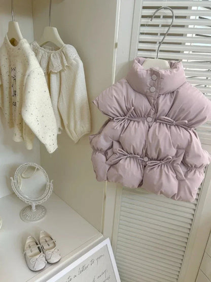 Autumn/Winter Baby Girl Solid Color Warm Puffer Vest SnugBubs Australia