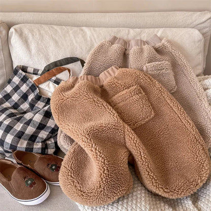Winter Kids Warm Fleece Pants SnugBubs Australia