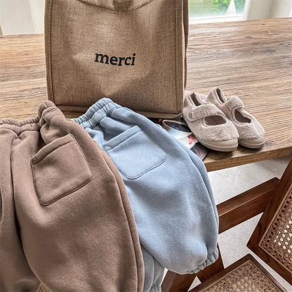 Cute Cartoon Print Thickened Cotton Casual Trousers SnugBubs Australia