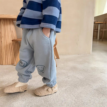 Cute Cartoon Print Thickened Cotton Casual Trousers SnugBubs Australia