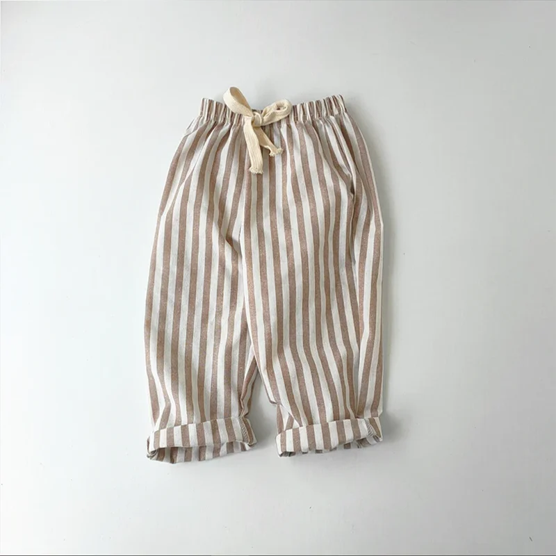Hemp Cotton Striped Boys' Pants SnugBubs Australia