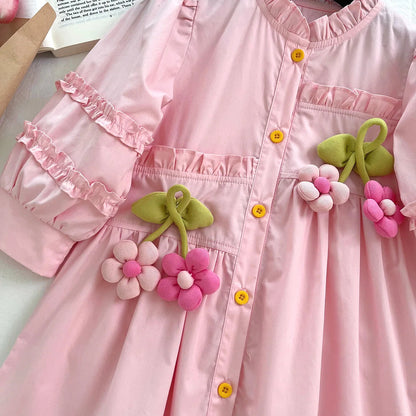 Sunflower Dreams Long Sleeve Dress SnugBubs Australia