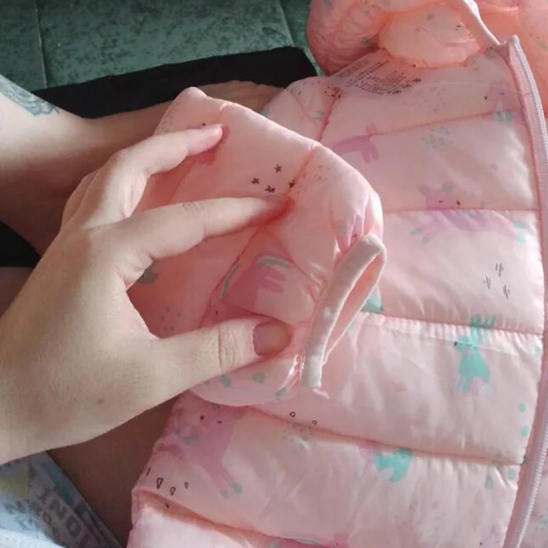 Girls Lightweight Hooded Down Jacket - SnugBubs Australia