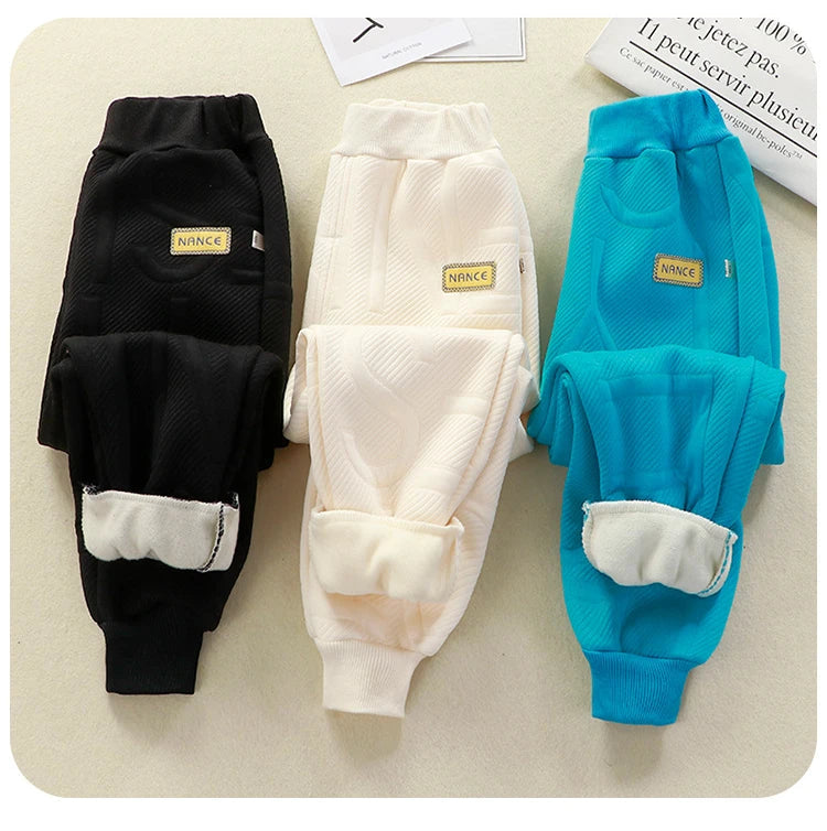 Children Sweatpants for Boys Girls Autumn Winter Thick Casual Pants Girl Student Loose Sports Pants Kawaii Letter Kids Trousers SnugBubs Australia