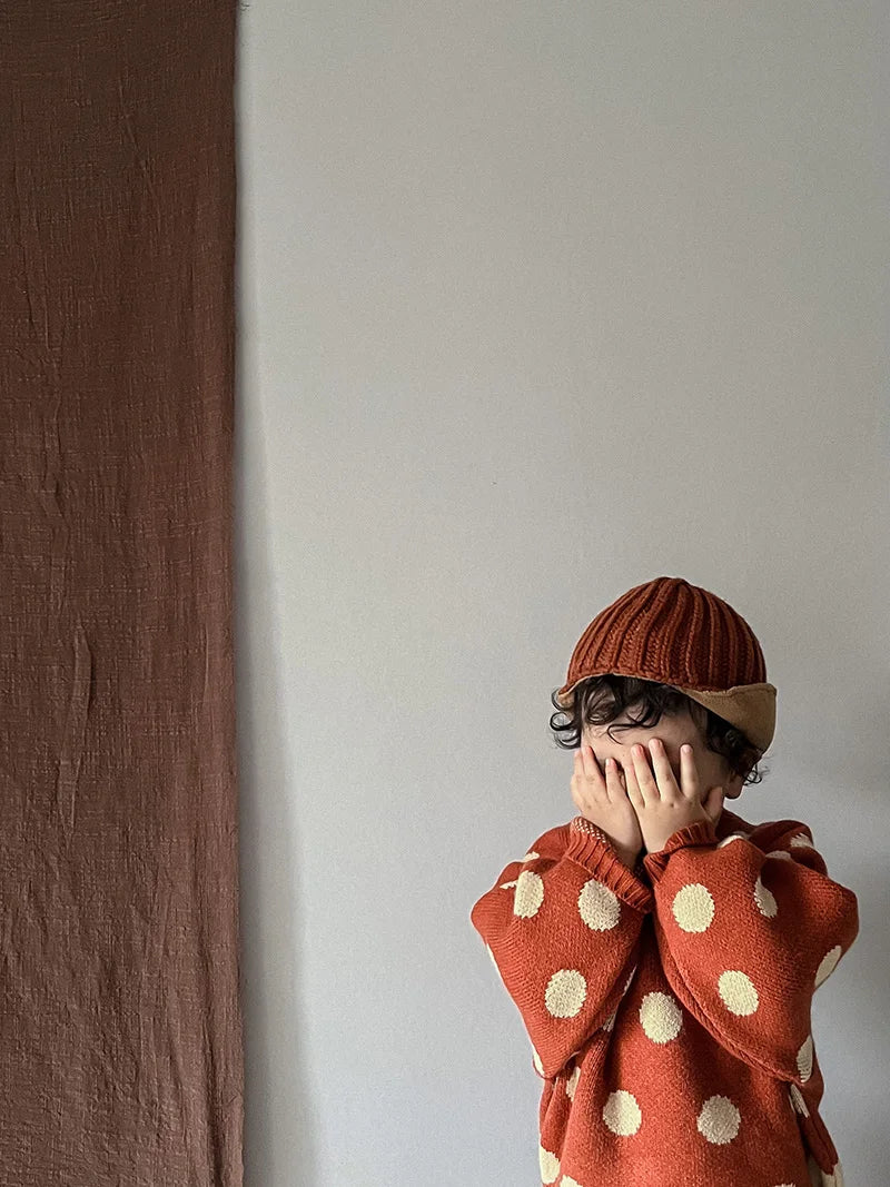 Vintage Polka Dot Knit Sweater SnugBubs Australia