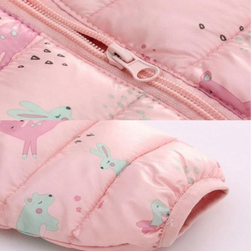 Girls Lightweight Hooded Down Jacket - SnugBubs Australia