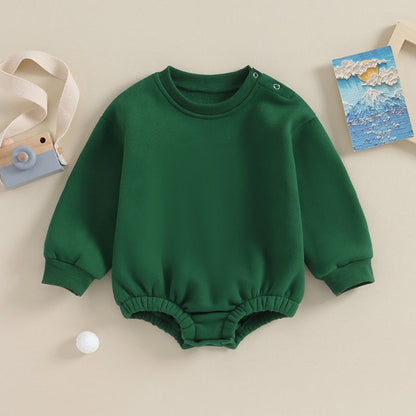 Fleece Solid Color Bubble Bodysuit Sweatshirt SnugBubs Australia