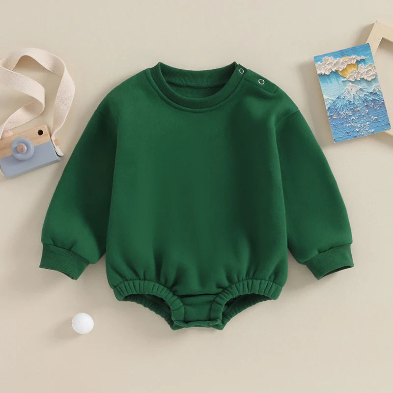 Fleece Solid Color Bubble Bodysuit Sweatshirt SnugBubs Australia