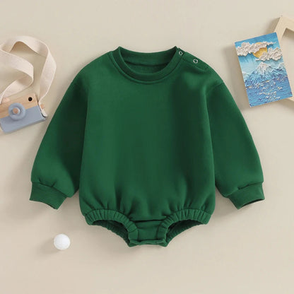Fleece Solid Color Bubble Bodysuit Sweatshirt SnugBubs Australia